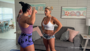 Rude guest vs Angry Air BB host-Female Wrestling - photo 1